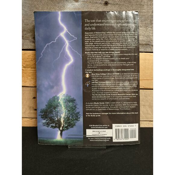 Essentials of Meteorology 3rd Edition - C. Donald Ahrens Paperback w/CD-ROM - Picture 2 of 2